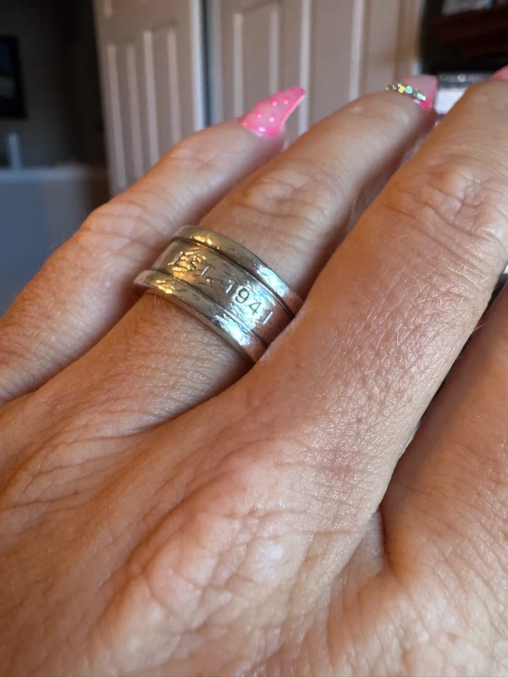 COACH 925 Silver Brand Ring - Picture 3 of 6